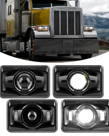Oyeko 4x6 LED Headlights for Chevrolet, Ford, GMC, Dodge Trucks – Hi/Low Sealed Beam, 4 PCs