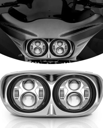 Oyeko Dual LED Headlight for Harley Davidson Road Glide (2004-2013)