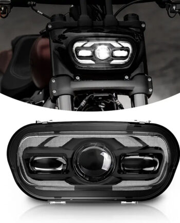 Oyeko LED Headlight Kit for 2008-2017 Harley Davidson Dyna Fat Bob with DRL